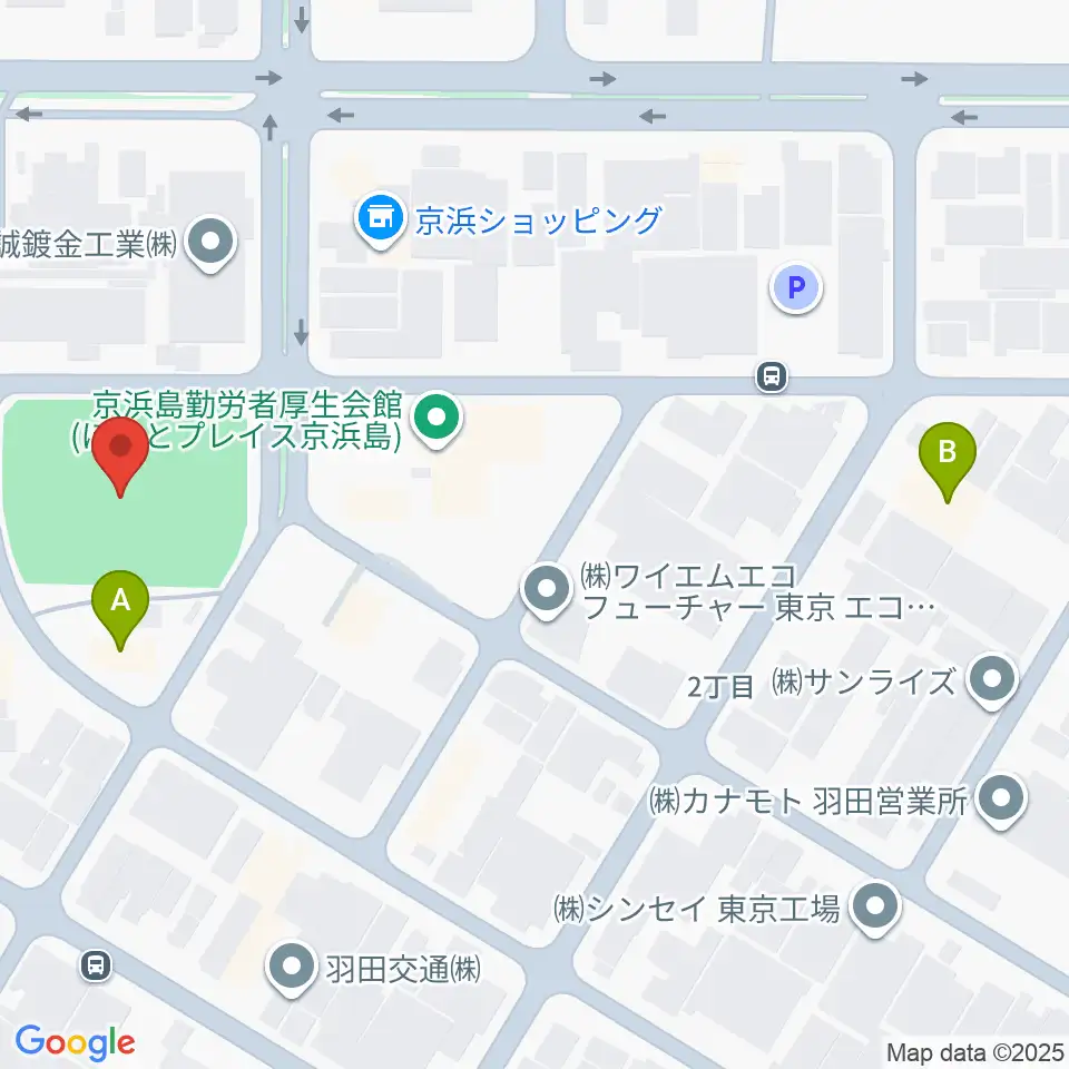京浜島防災広場運動場周辺のカフェ一覧地図