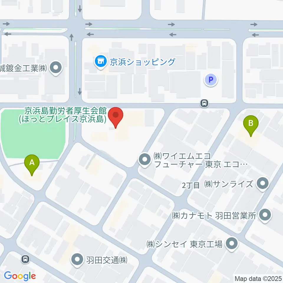 京浜島勤労者厚生会館周辺のカフェ一覧地図