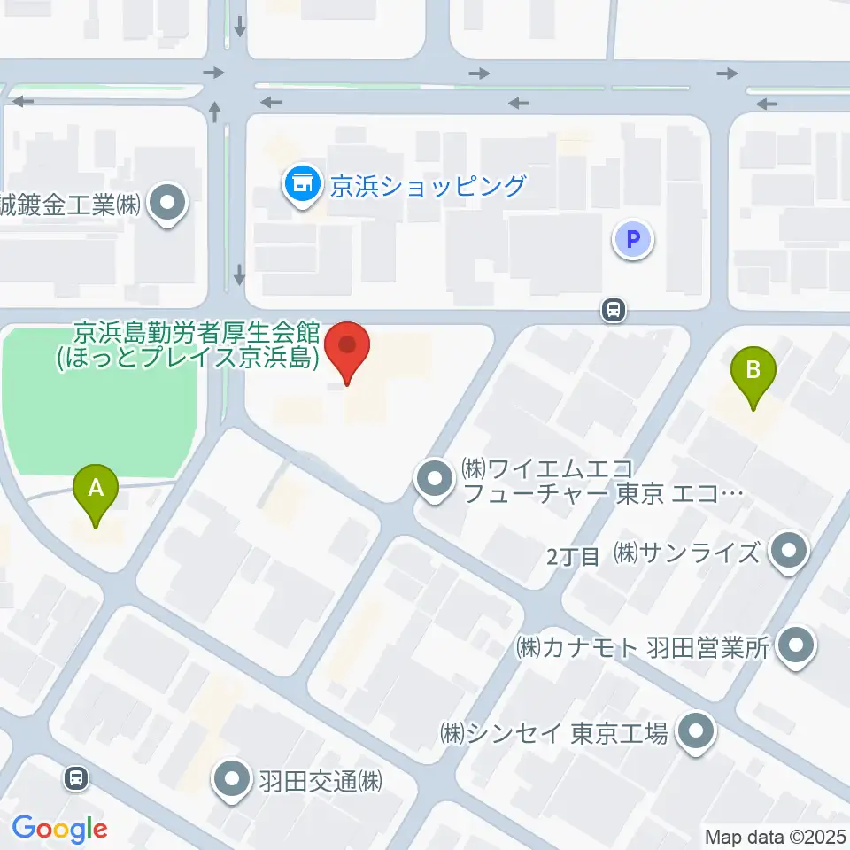 京浜島勤労者厚生会館周辺のカフェ一覧地図