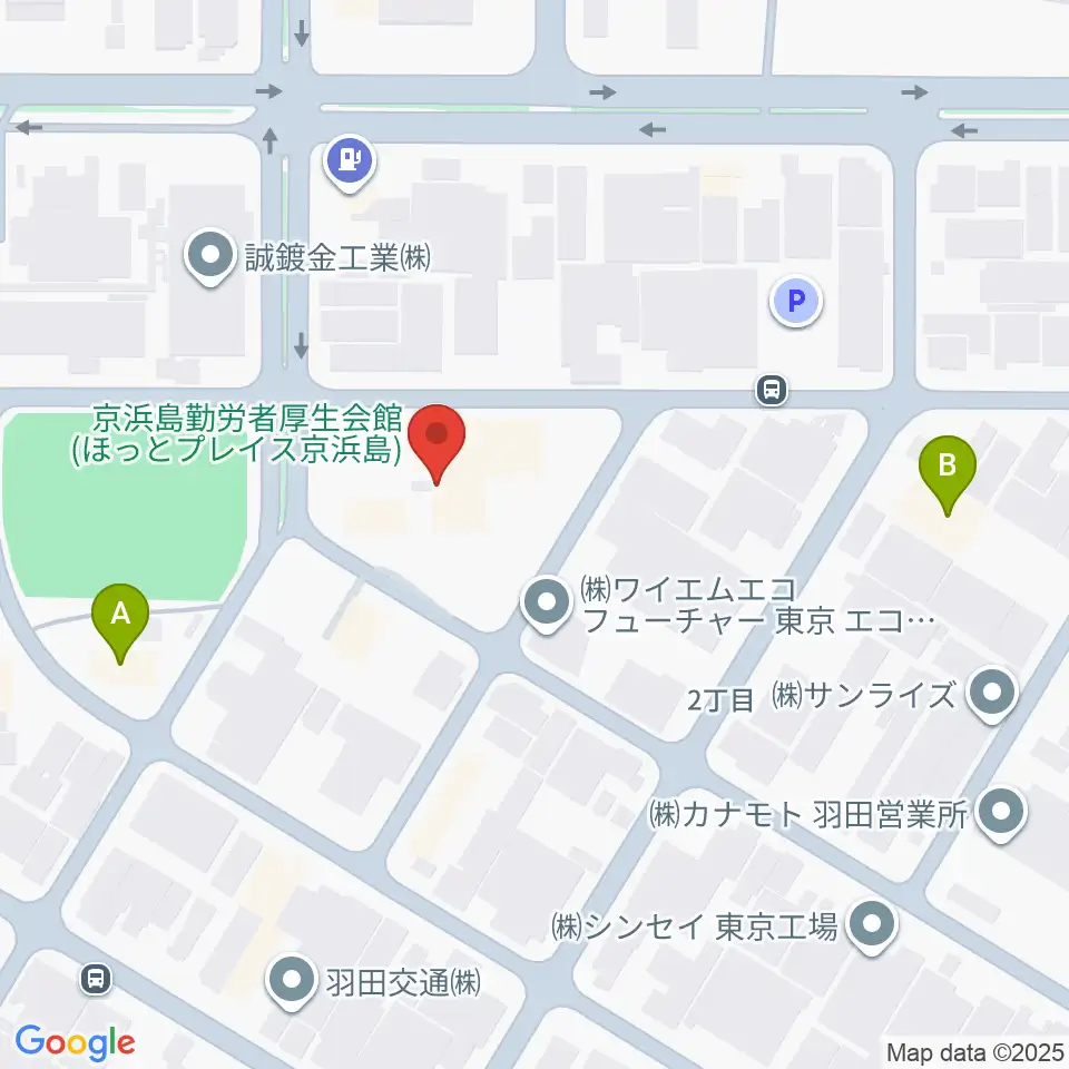 京浜島勤労者厚生会館周辺のカフェ一覧地図