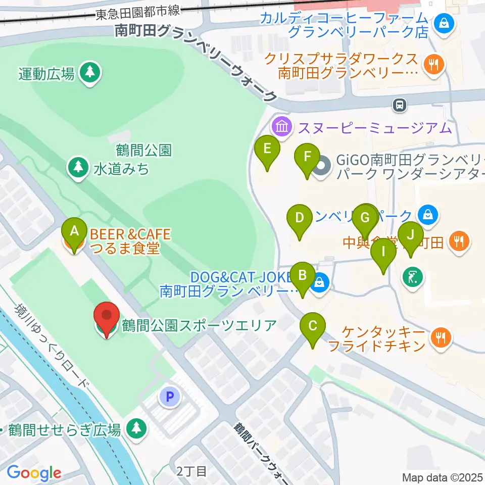 鶴間公園グラウンド周辺のカフェ一覧地図