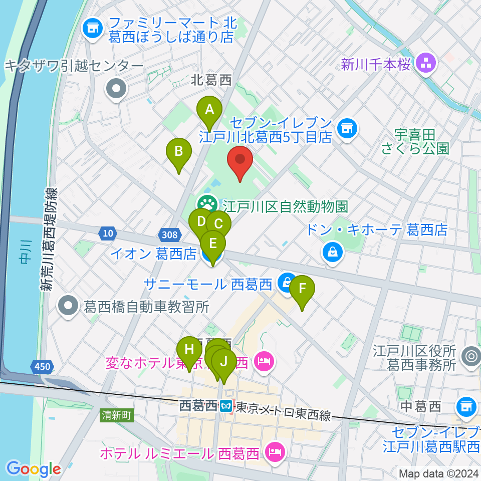 宇喜田公園スポーツ広場周辺のカフェ一覧地図