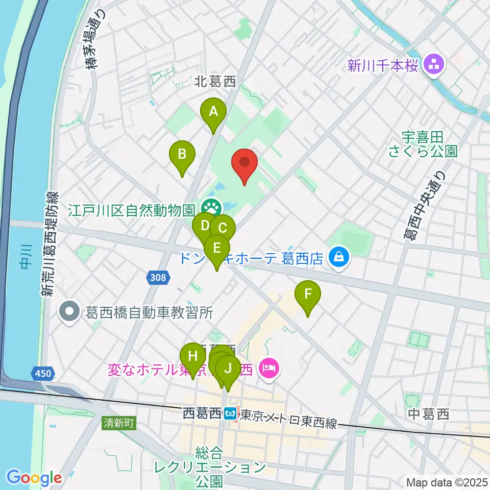 宇喜田公園スポーツ広場周辺のカフェ一覧地図