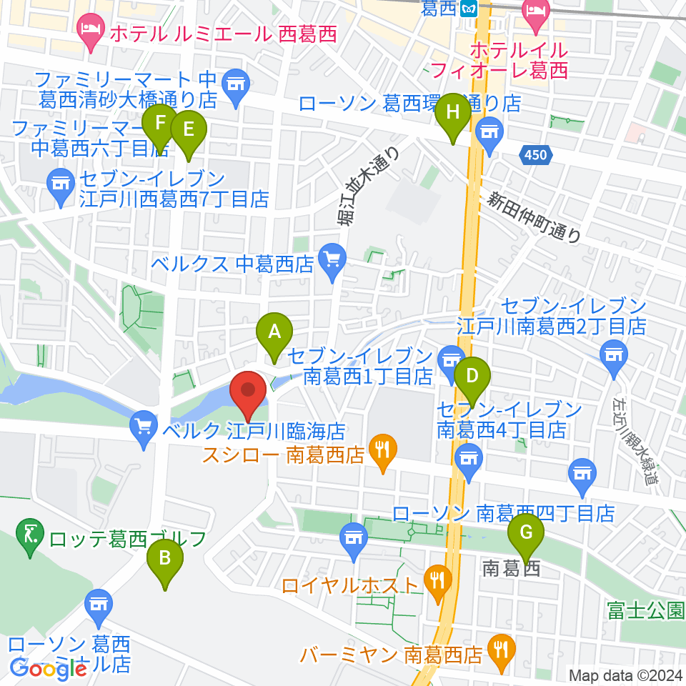 葛西ラグビースポーツパーク周辺のカフェ一覧地図