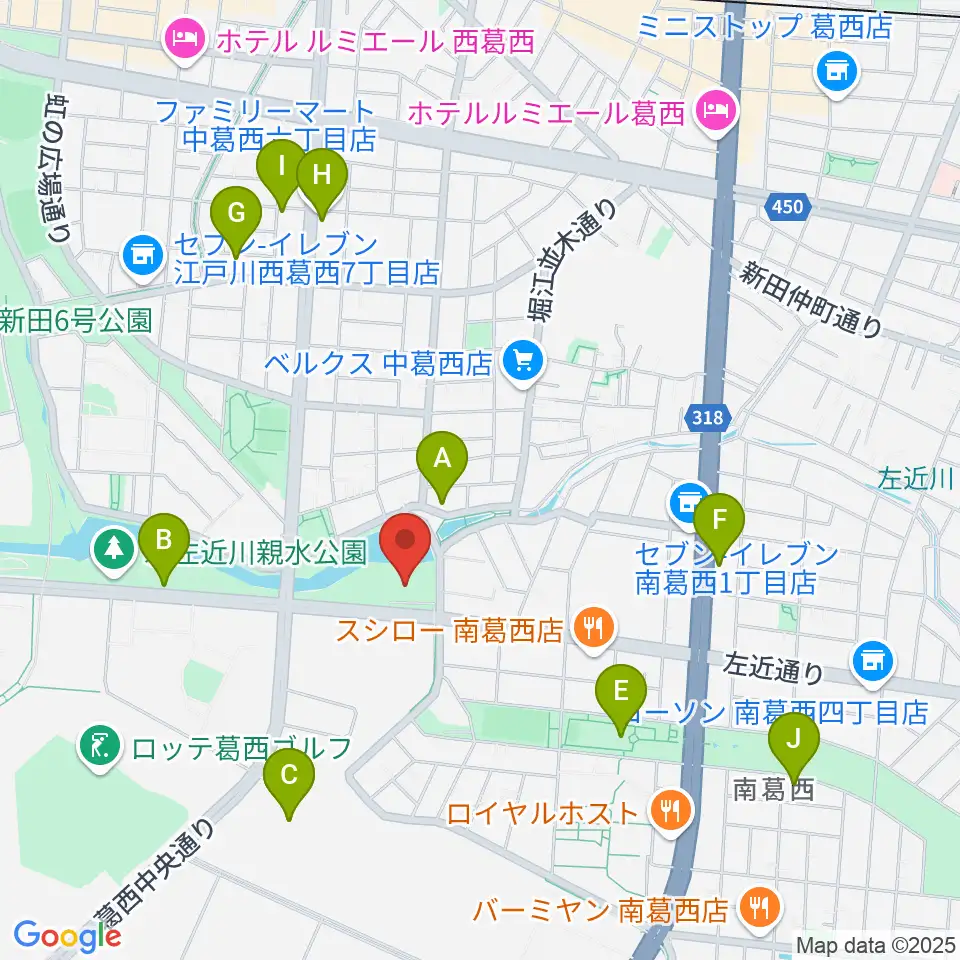 葛西ラグビースポーツパーク周辺のカフェ一覧地図
