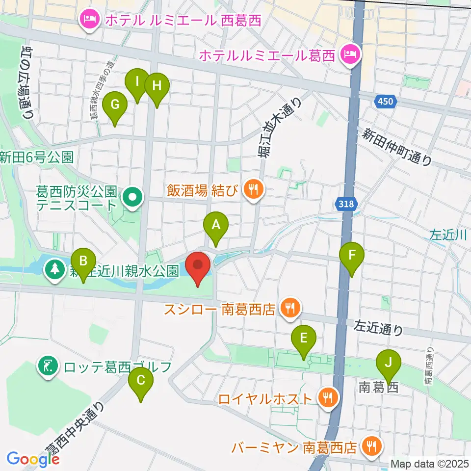 葛西ラグビースポーツパーク周辺のカフェ一覧地図