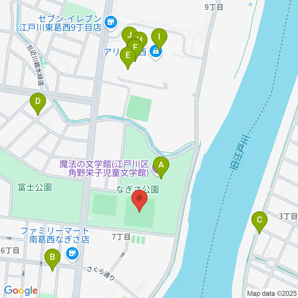 なぎさ公園少年野球場広場周辺のカフェ一覧地図