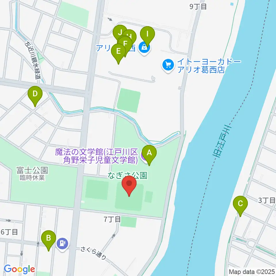 なぎさ公園少年野球場広場周辺のカフェ一覧地図