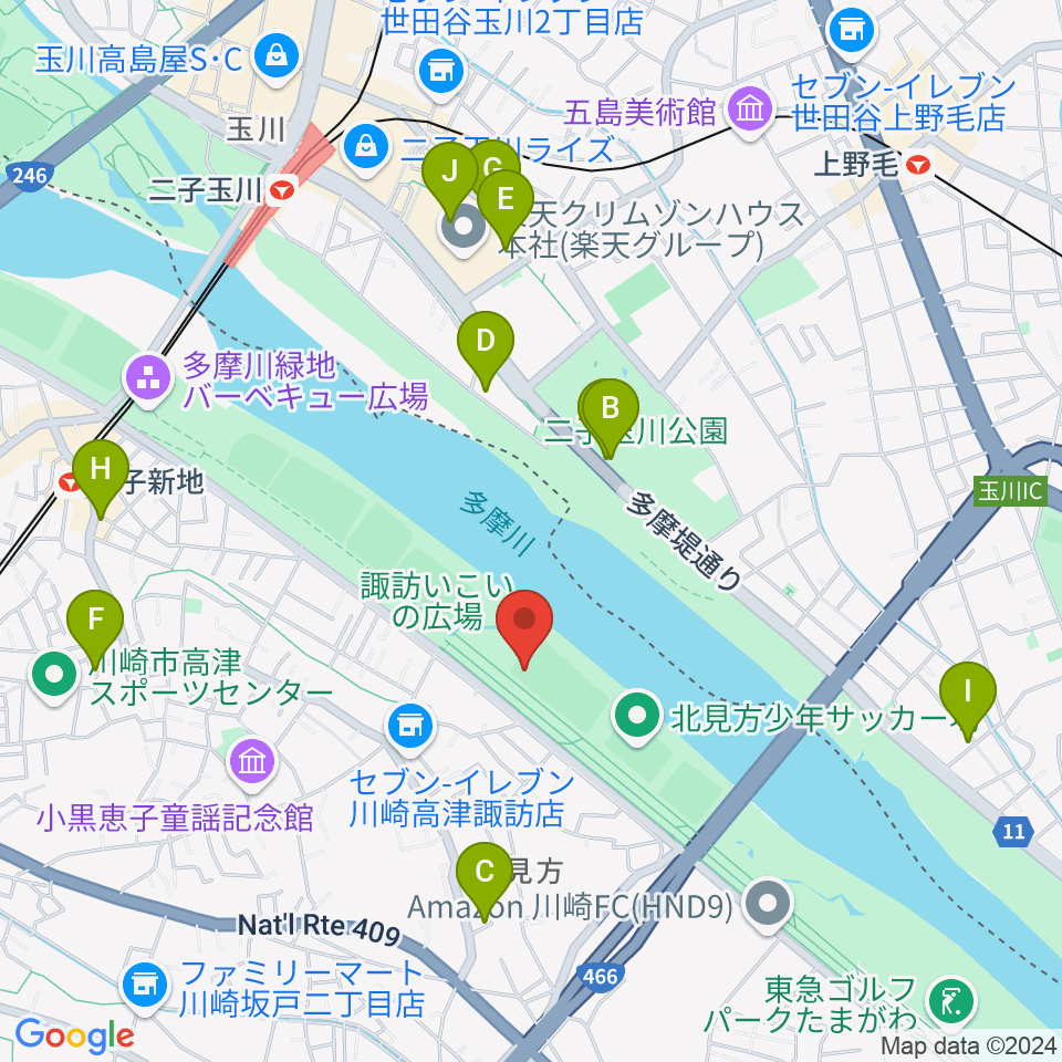 北見方野球場周辺のカフェ一覧地図