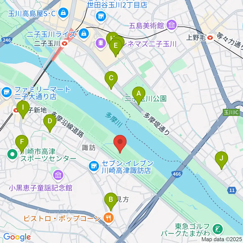 北見方野球場周辺のカフェ一覧地図
