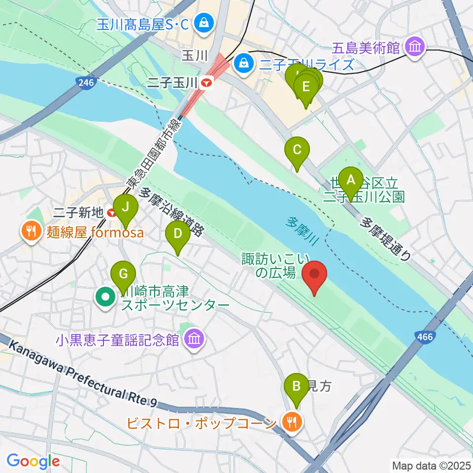 北見方野球場周辺のカフェ一覧地図