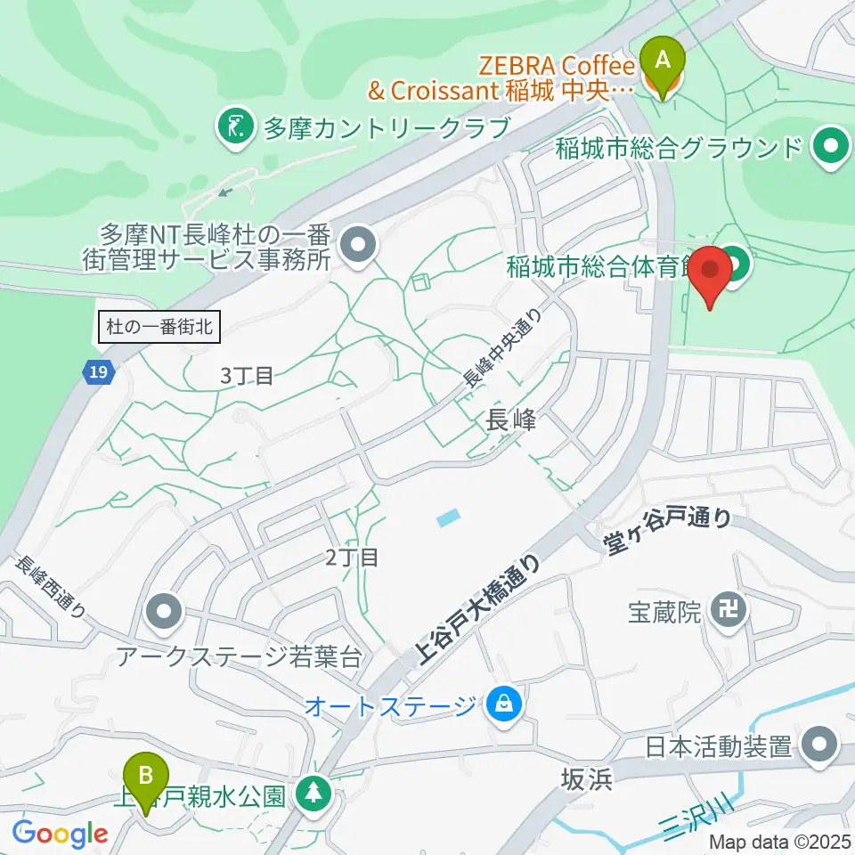 野村不動産いなぎアリーナ周辺のカフェ一覧地図