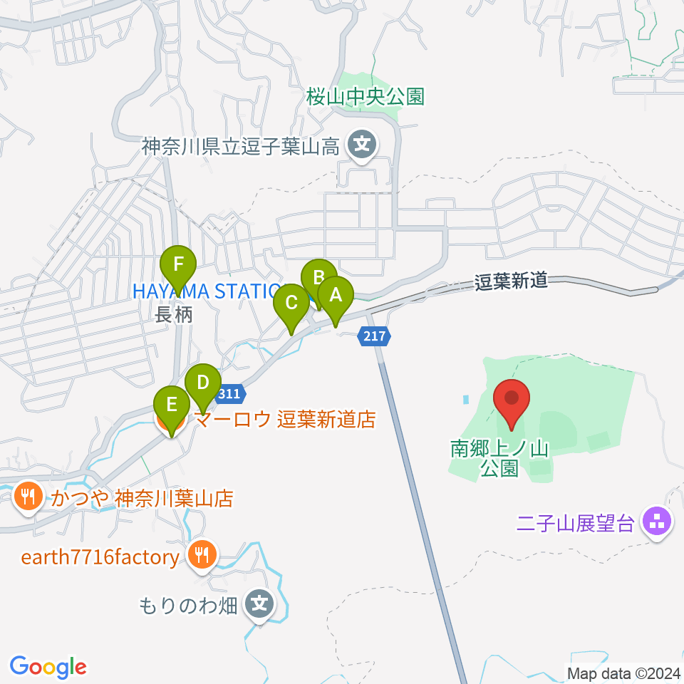 南郷上ノ山公園多目的グラウンド周辺のカフェ一覧地図