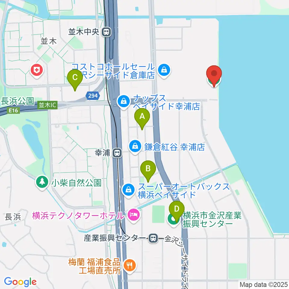 横浜市金沢プール周辺のカフェ一覧地図