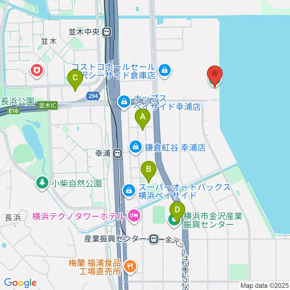 横浜市金沢プール周辺のカフェ一覧地図