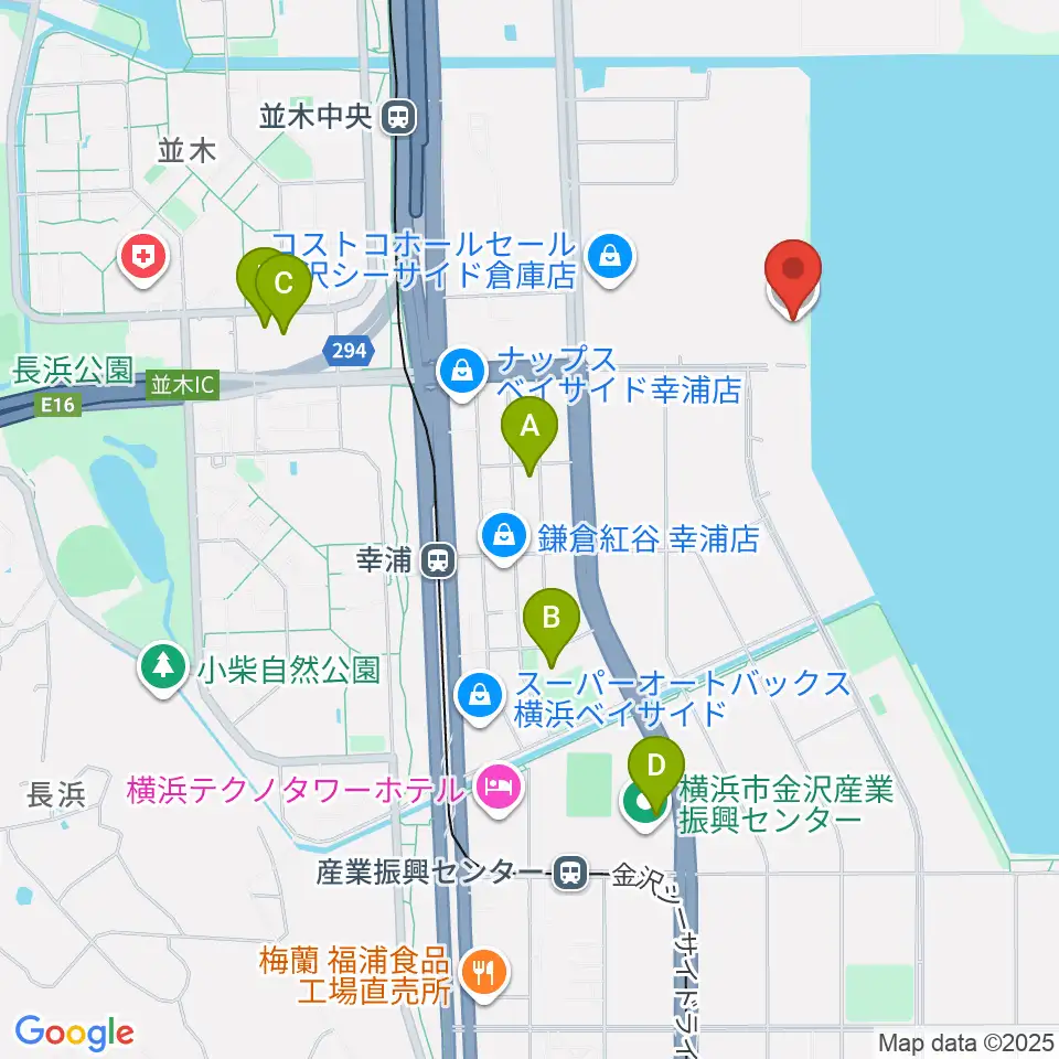 横浜市金沢プール周辺のカフェ一覧地図
