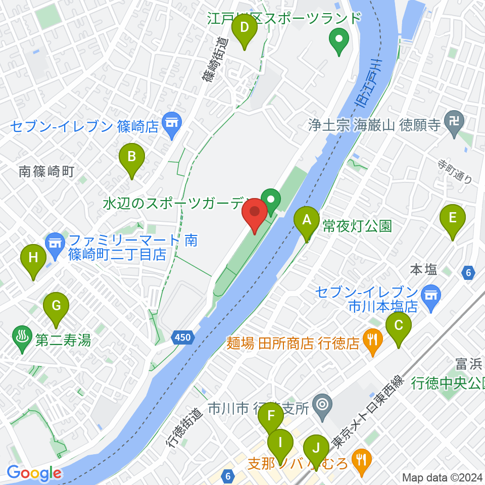 水辺のスポーツガーデン多目的広場周辺のカフェ一覧地図