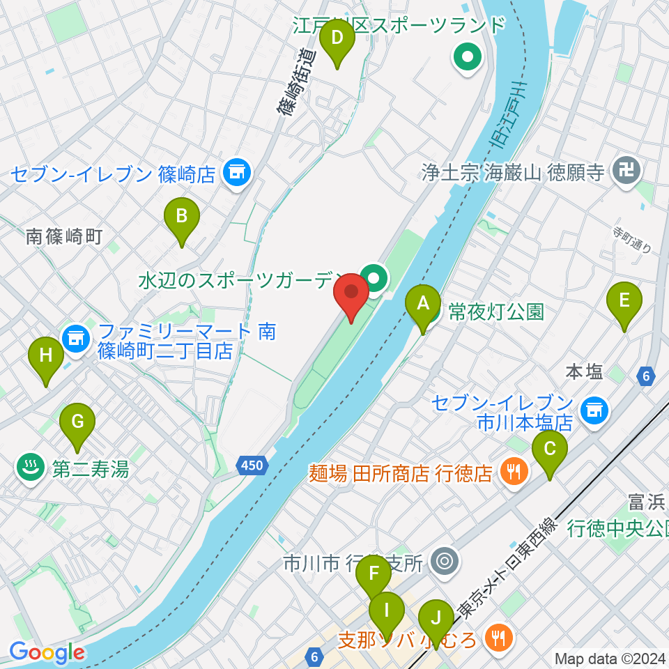 水辺のスポーツガーデン多目的広場周辺のカフェ一覧地図