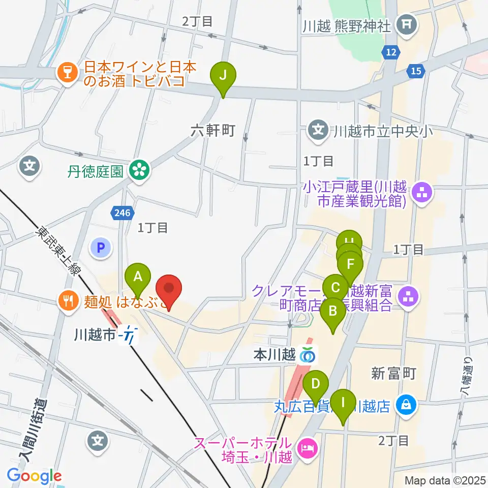 スタジオチコ周辺のカフェ一覧地図