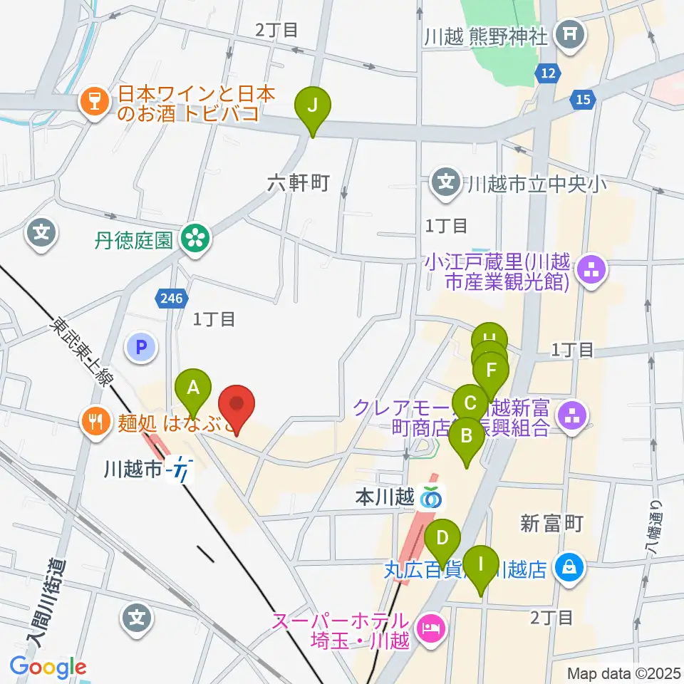スタジオチコ周辺のカフェ一覧地図