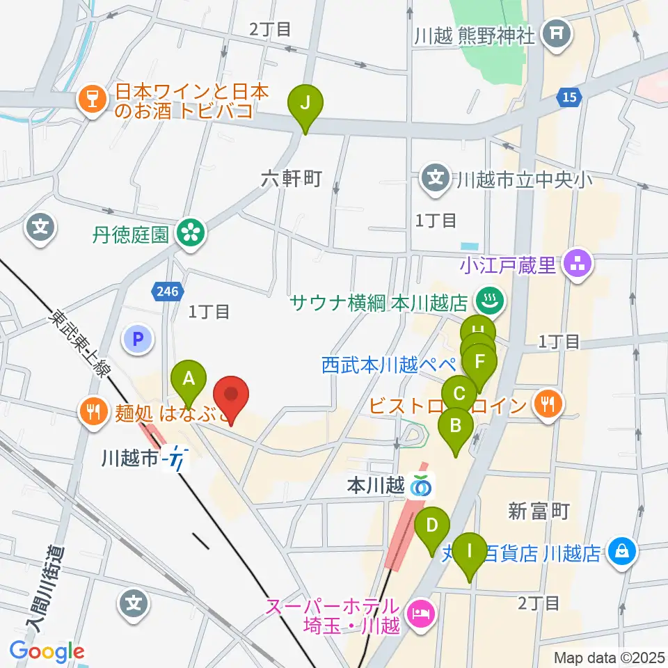 スタジオチコ周辺のカフェ一覧地図