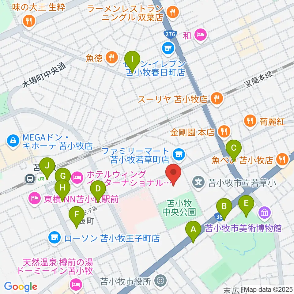 nepiaアイスアリーナ周辺のカフェ一覧地図
