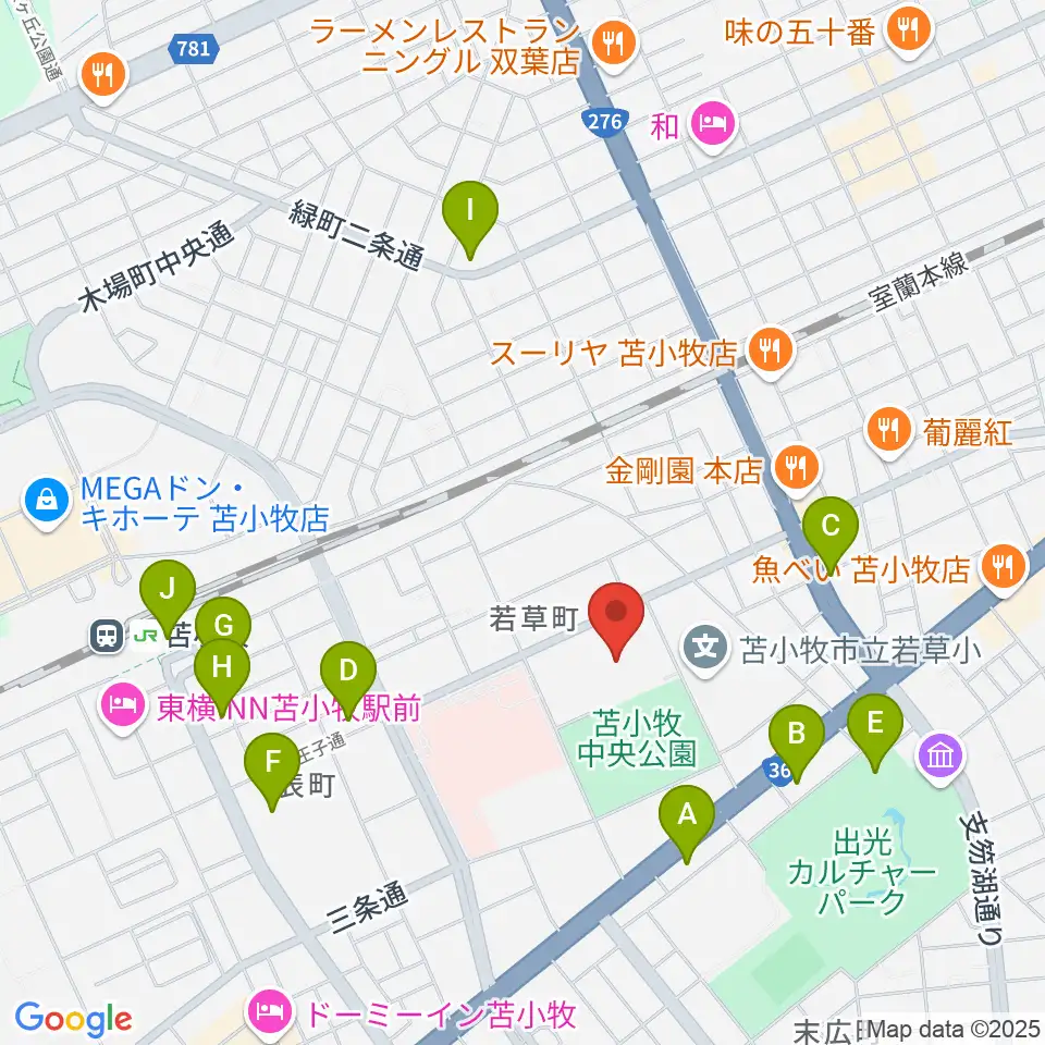 nepiaアイスアリーナ周辺のカフェ一覧地図