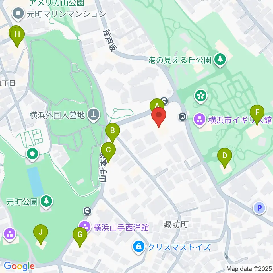 岩崎博物館 ゲーテ座記念周辺のカフェ一覧地図