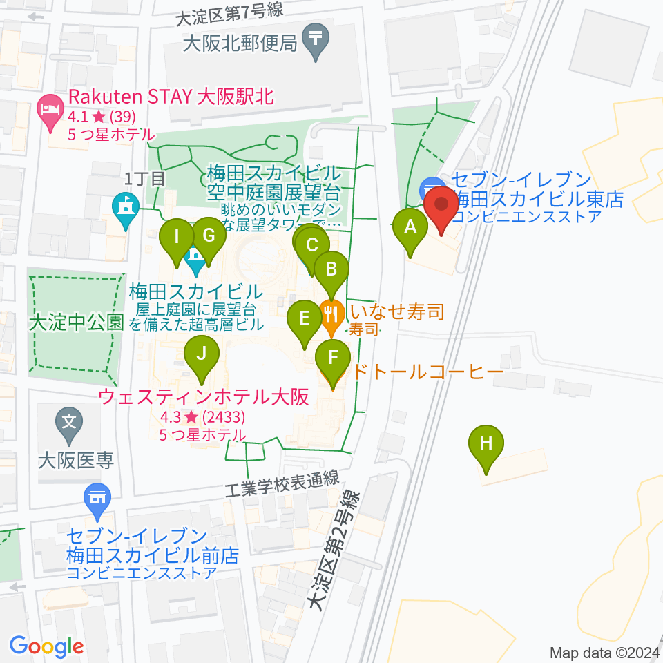 7th Note周辺のカフェ一覧地図