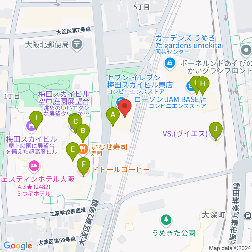 7th Note周辺のカフェ一覧地図