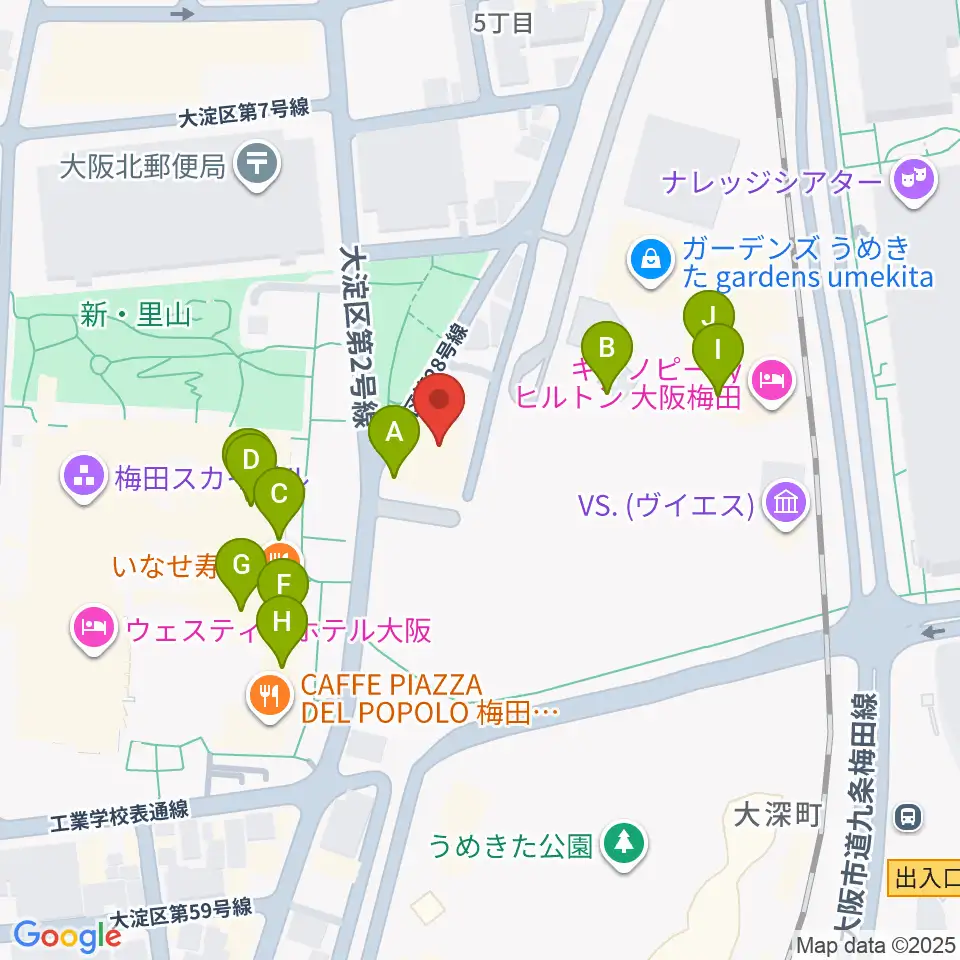 7th Note周辺のカフェ一覧地図