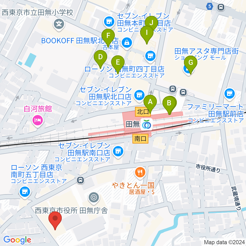 西東京市南町スポーツ・文化交流センターきらっと周辺のカフェ一覧地図