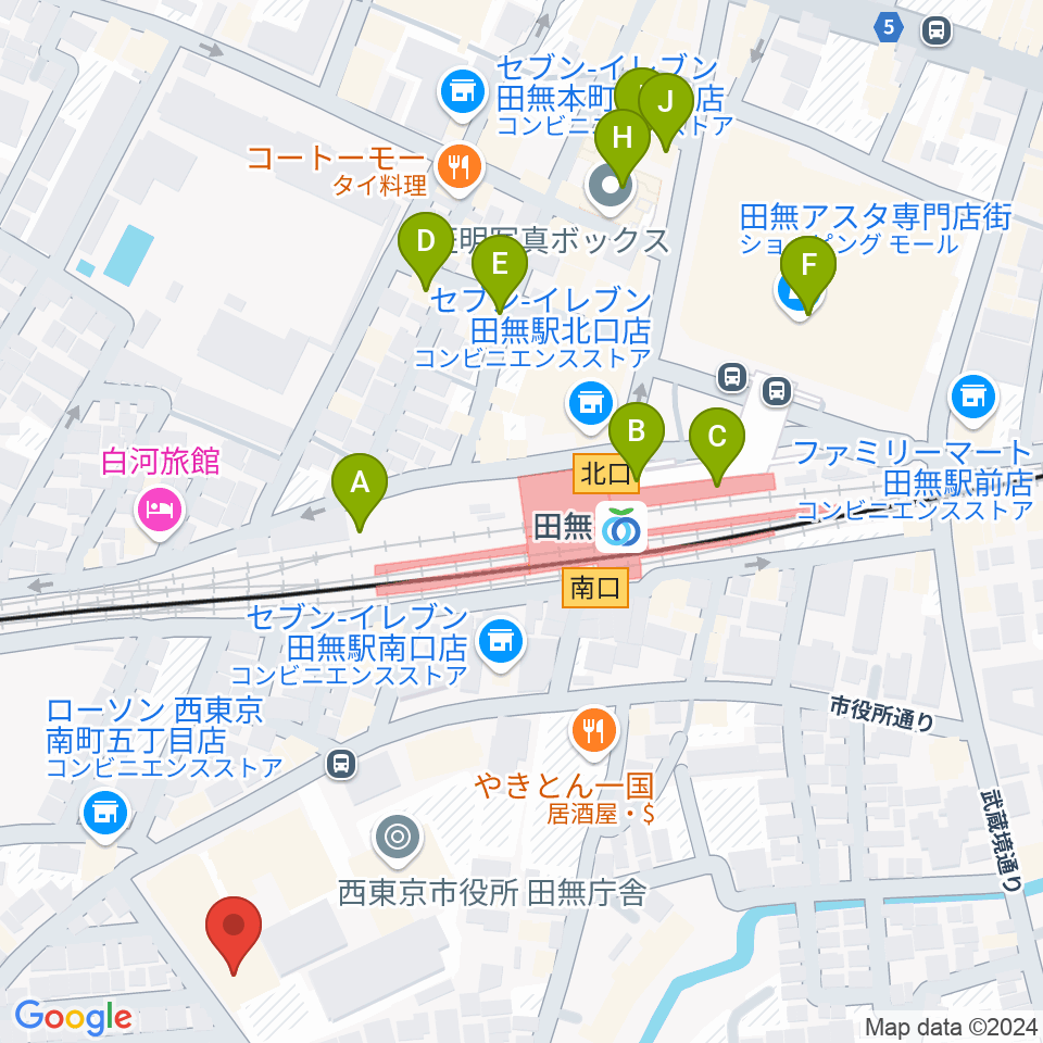 西東京市南町スポーツ・文化交流センターきらっと周辺のカフェ一覧地図