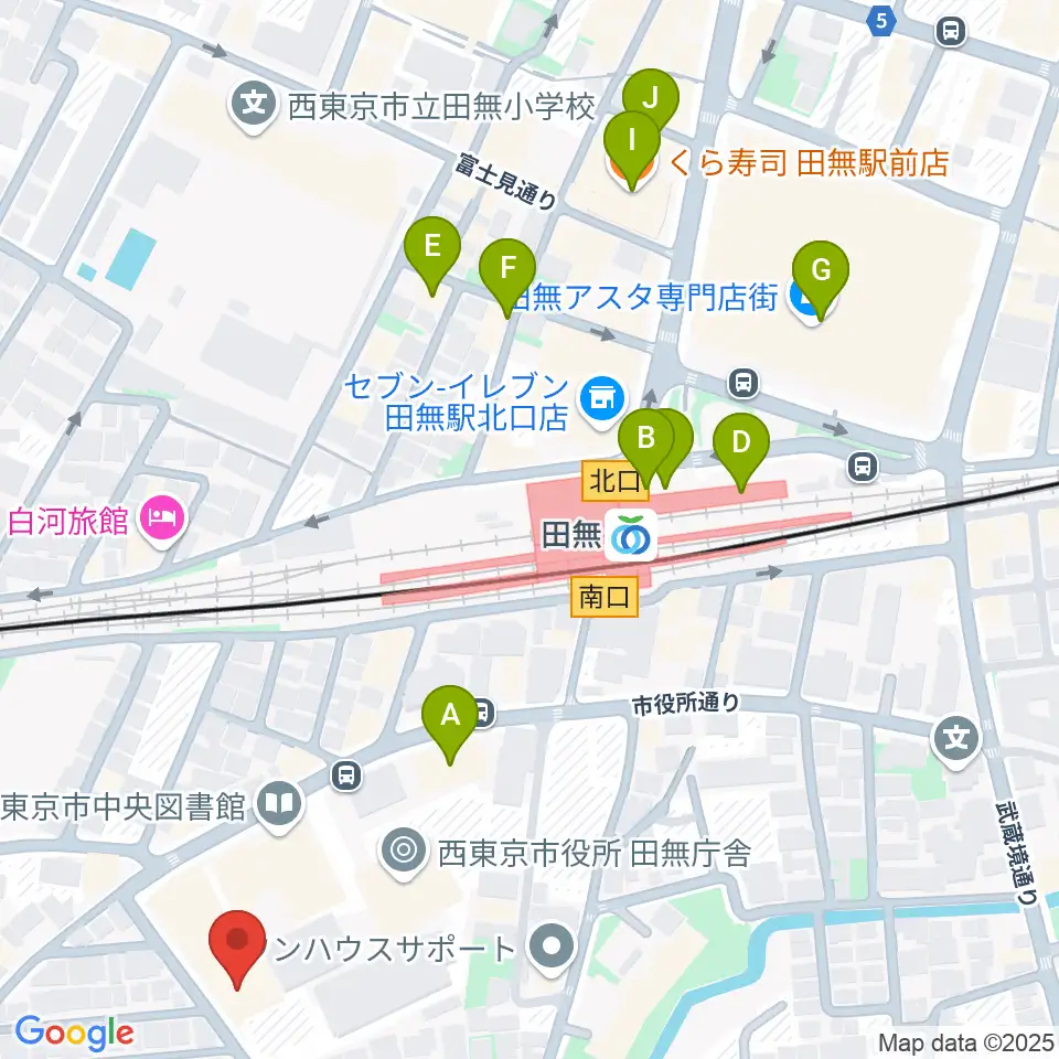 西東京市南町スポーツ・文化交流センターきらっと周辺のカフェ一覧地図