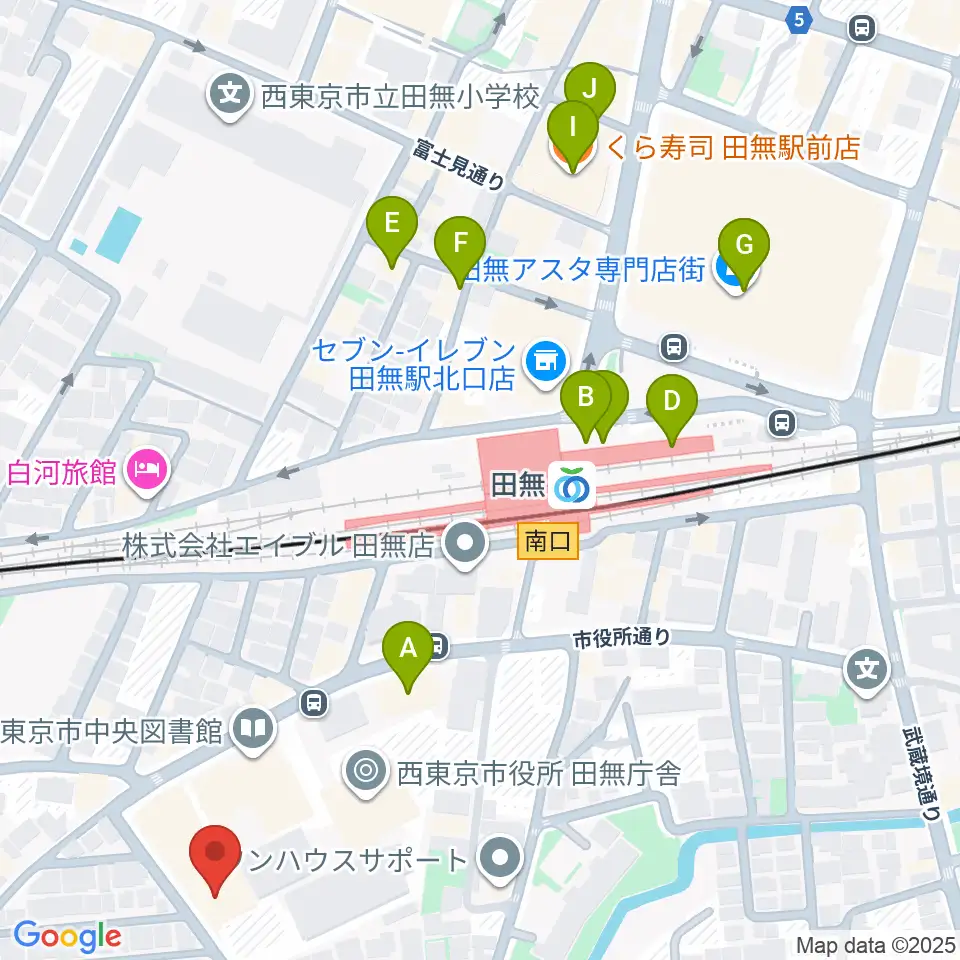 西東京市南町スポーツ・文化交流センターきらっと周辺のカフェ一覧地図