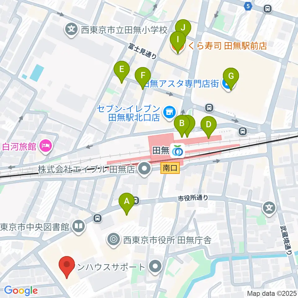 西東京市南町スポーツ・文化交流センターきらっと周辺のカフェ一覧地図