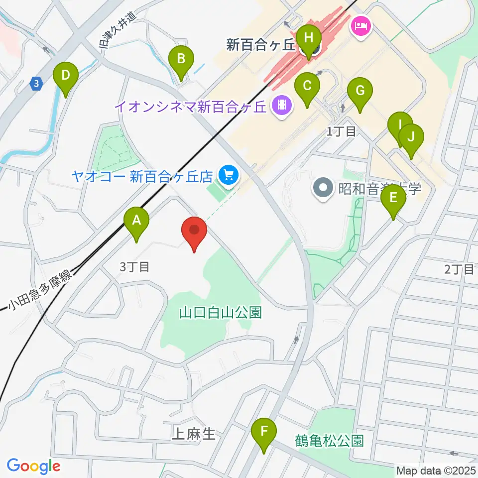 川崎市麻生スポーツセンター周辺のカフェ一覧地図