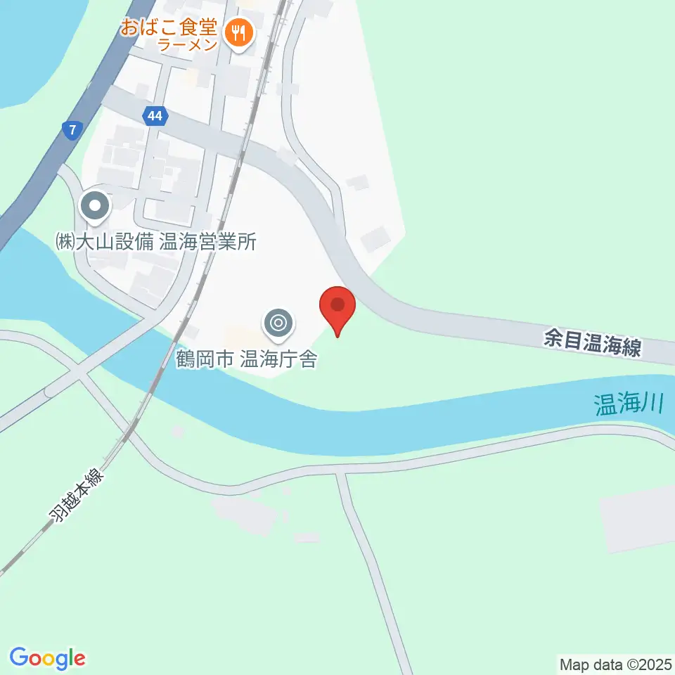 鶴岡市温海ふれあいセンター周辺のカフェ一覧地図