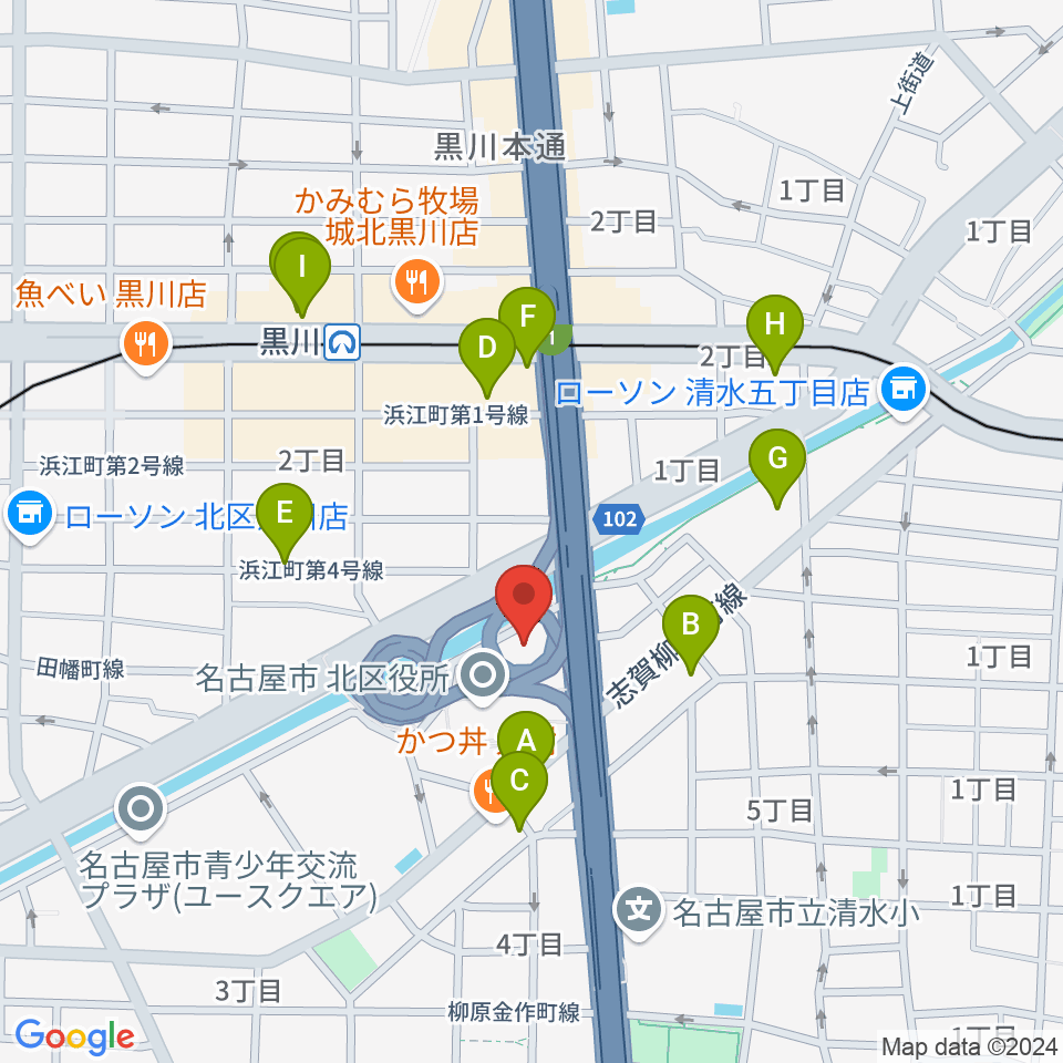 レインボー黒川スポーツトレーニングセンター周辺のカフェ一覧地図