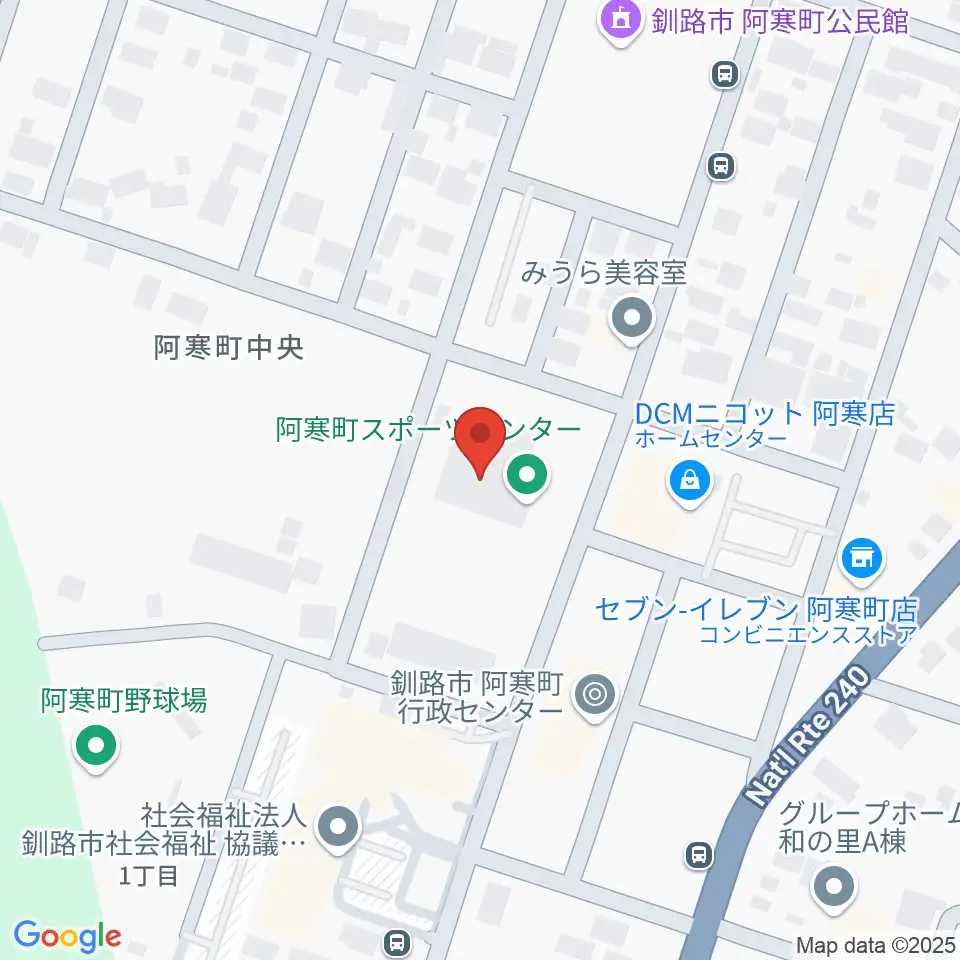 釧路市阿寒町スポーツセンター周辺のカフェ一覧地図
