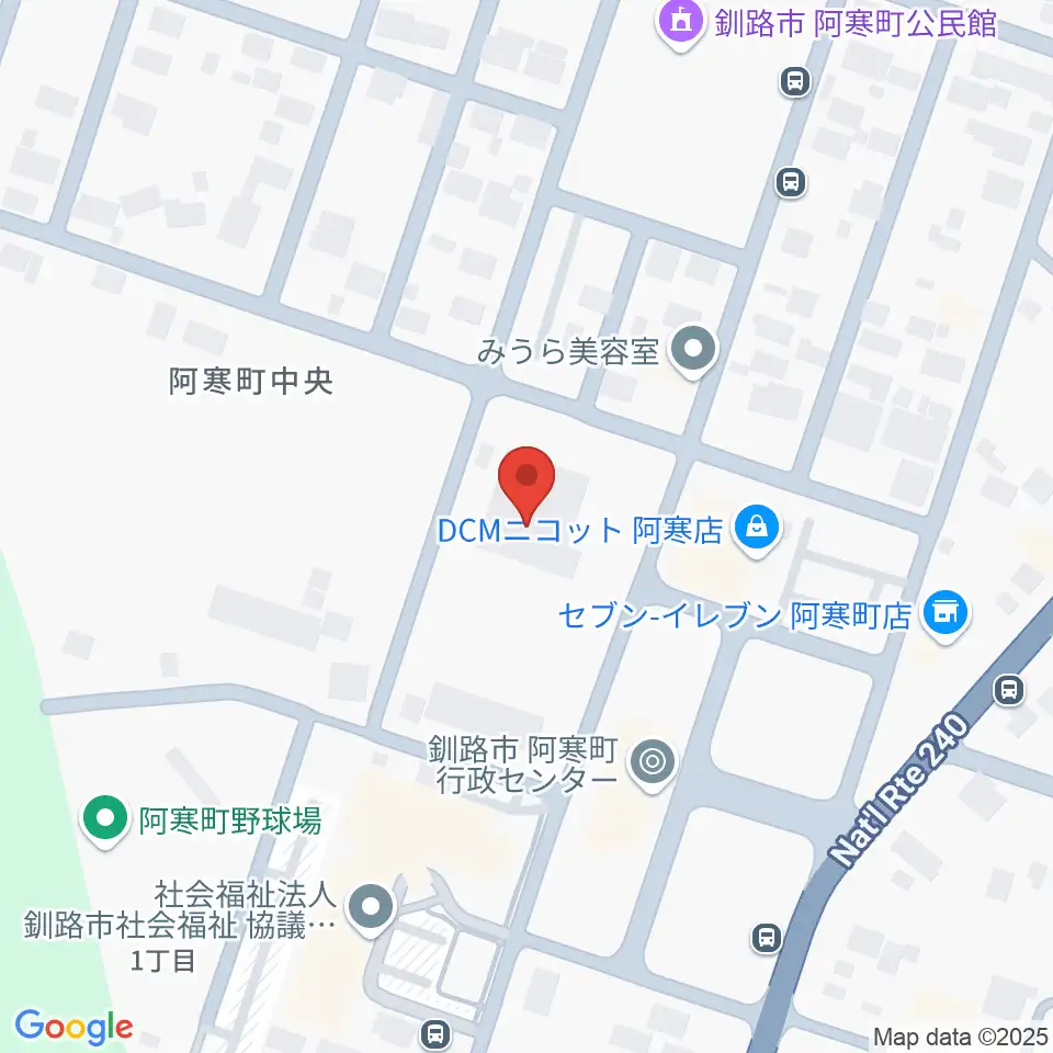 釧路市阿寒町スポーツセンター周辺のカフェ一覧地図