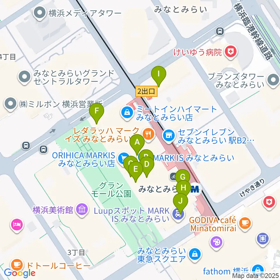 ローソン・ユナイテッドシネマ STYLE-S みなとみらい周辺のカフェ一覧地図