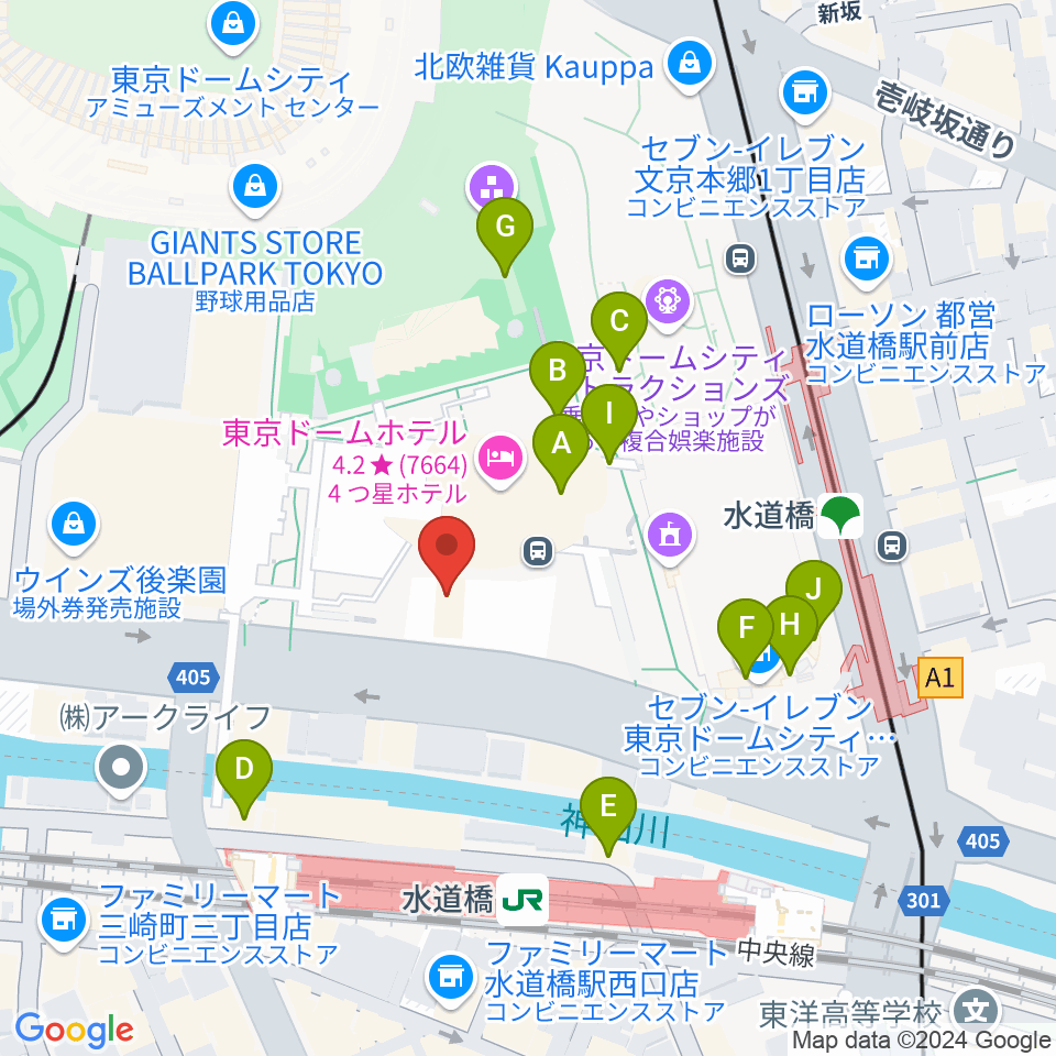 IMM THEATER周辺のカフェ一覧地図