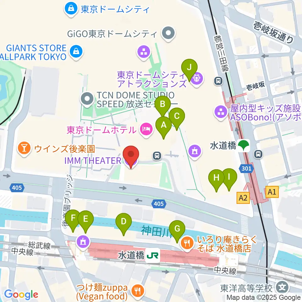 IMM THEATER周辺のカフェ一覧地図