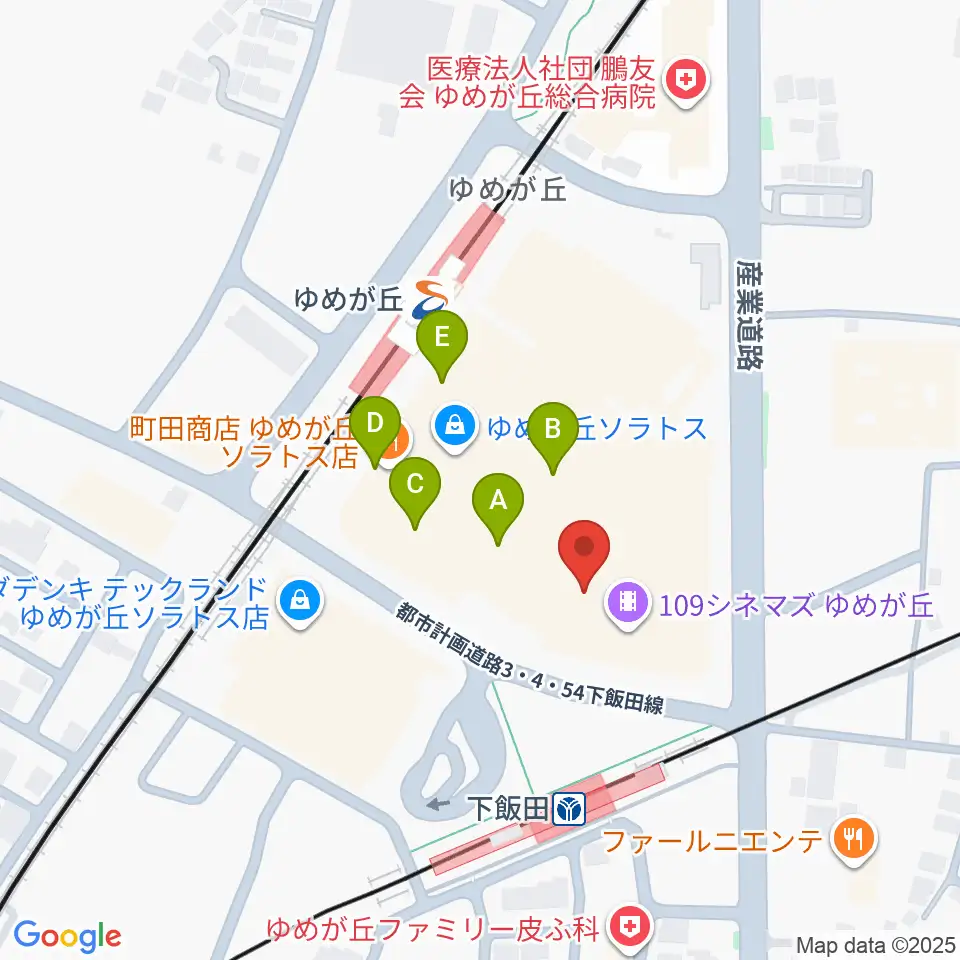 109シネマズゆめが丘周辺のカフェ一覧地図