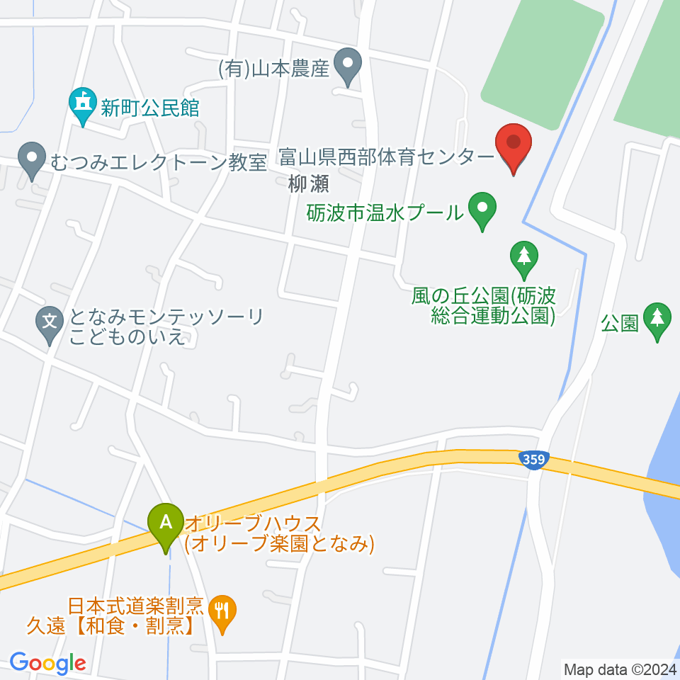 富山県西部体育センター周辺のカフェ一覧地図