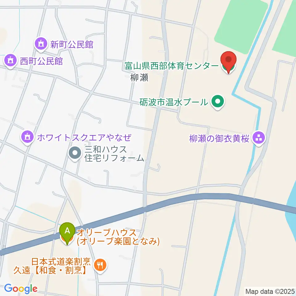 富山県西部体育センター周辺のカフェ一覧地図