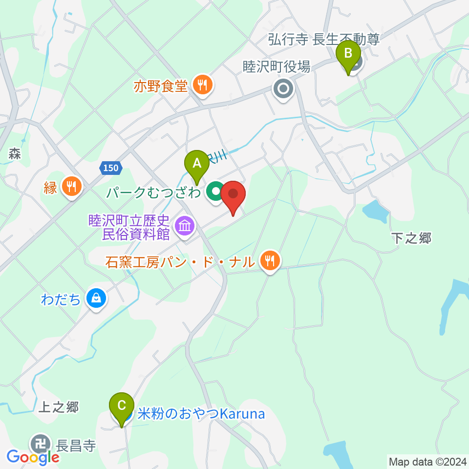 パークむつざわ睦沢町総合体育館周辺のカフェ一覧地図