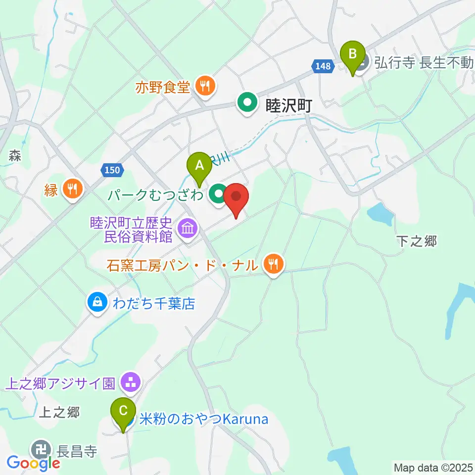 パークむつざわ睦沢町総合体育館周辺のカフェ一覧地図