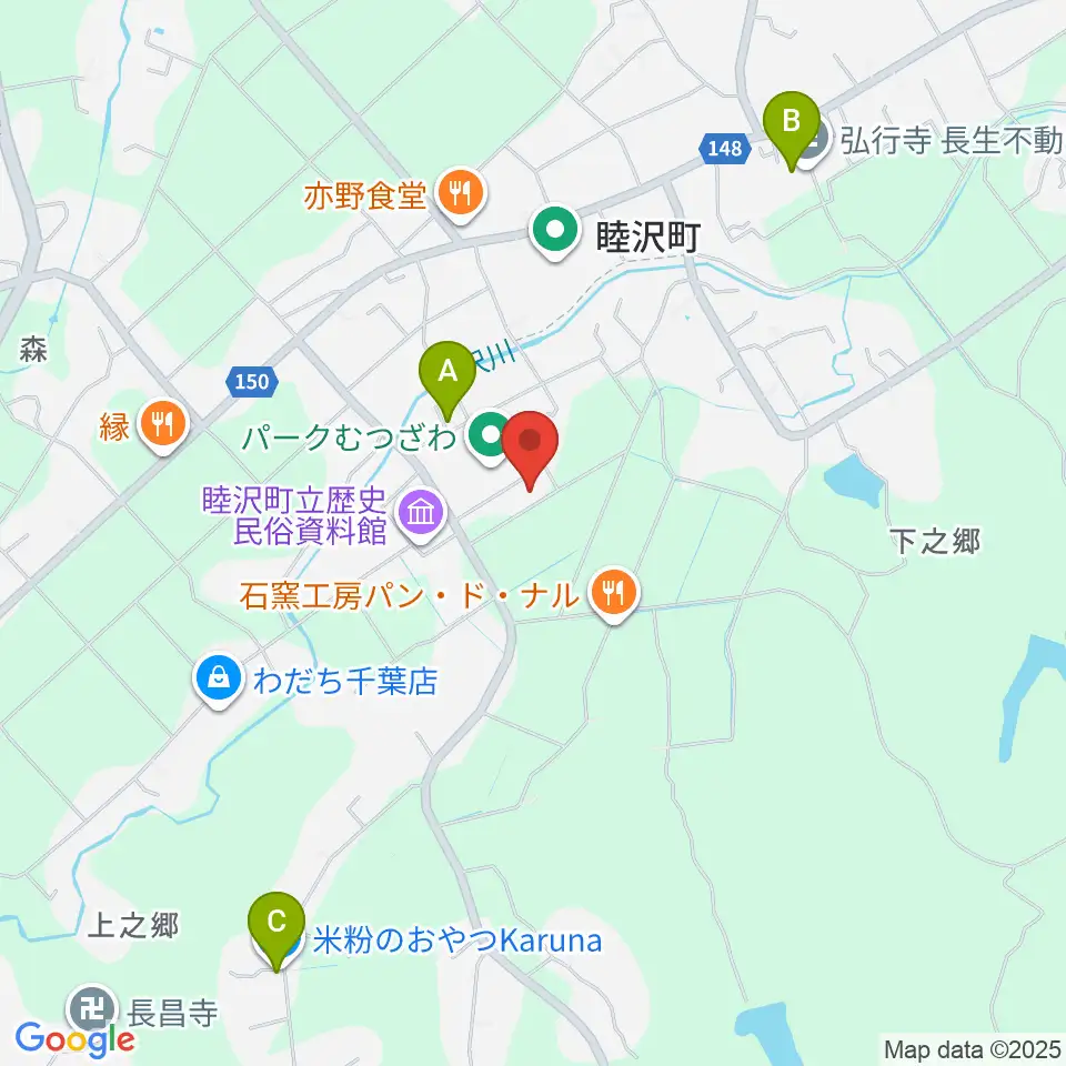 パークむつざわ睦沢町総合体育館周辺のカフェ一覧地図
